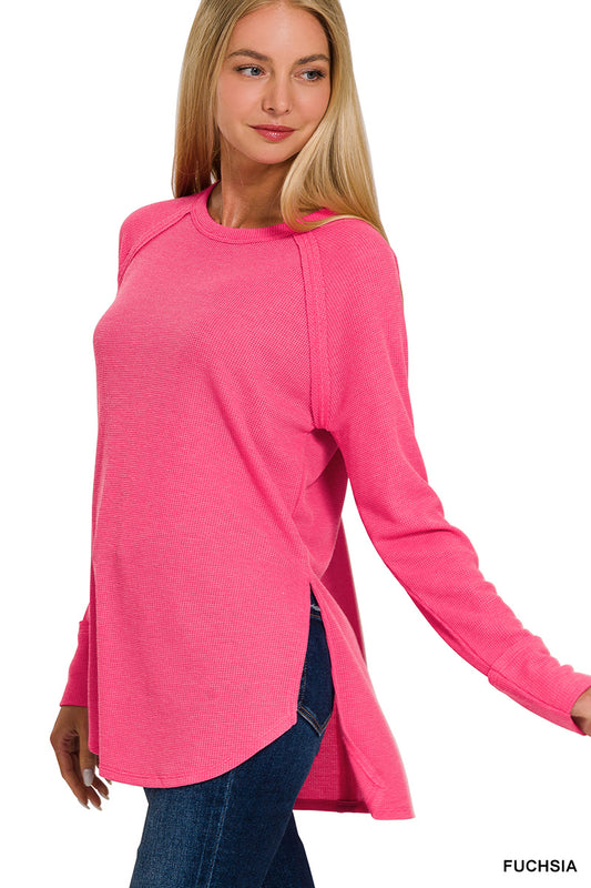 Hot Pink Waffle Top