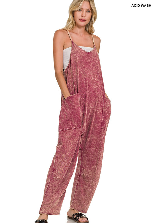 The Jax Jumpsuit - Red Wash