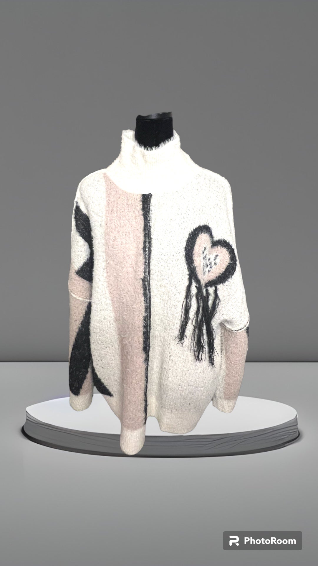 POL Oversized Heart Sweater